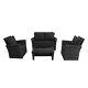 Sfs009 Rattan Garden Sofa Furniture Set Patio 4 Seater Armchair Table Free Cover