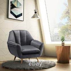 Scallop Oyster Back Velvet Cushioned Seats Tub Armchair Cuddle Chair Lounge Sofa