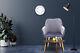 Set Of 1/2/4 Dining Chairs Velvet Seat Metal Gold Legs Kitchen Chair Home Office