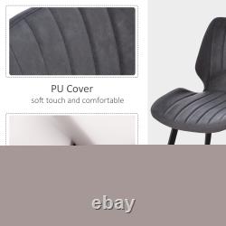 Set of 2 Dining Chair Side Chair Cozy Cushion Seat Metal Leg Trendy Solid