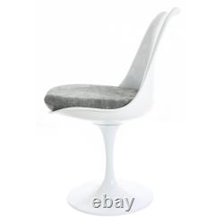 Set of 2 Glossy White Chelsea Dining Chairs Various Colour Seat Cushions
