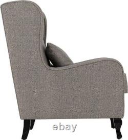 Sherborne Fireside Chair and Footstool in Dove Grey Fabric