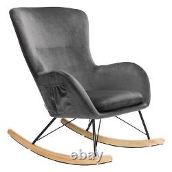 Single Sofa Rocking Chair Home Lounge Relaxing Recliner Cushioned Seat Armchairs