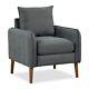 Single Sofa Seat Fabric Upholstered Living Room Chair Accent Armchair With Cushion