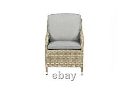 Six seater deluxe oval Rattan garden furniture set