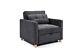 Sleeper Chair Chenille Charcoal Grey 3-in-1 Convertible Free & Easy Delivery
