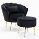 Soft Velvet Accent Armchair Sofa Chair With Footstool Lounge Living Room