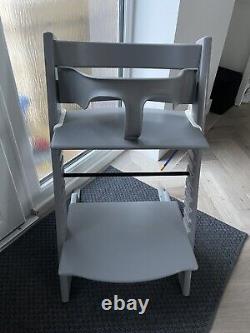 Stokke Tripp Trapp GREY high chair, babyset, baby cushion & Tray. USED