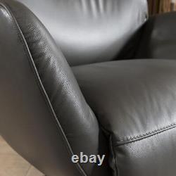Svago Leather Recliner Armchair Grey