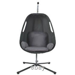 Swing Egg Chair withCushion Hanging Swing Chair X-Type Hammock Chair Set Dark Grey