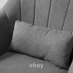 Swivel Base Accent Chair, with Pillow Grey
