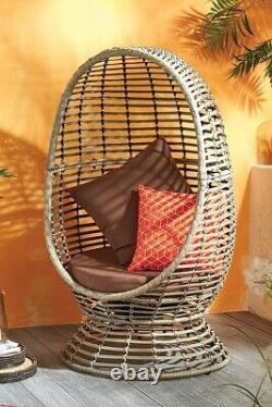 Swivel Cocoon Egg Chair Rattan Wicker Garden & Consevatory COLLECTION ONLY