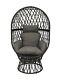 Swivel Cocoon Egg Chair Rattan Wicker Super Comfy Ideal For Garden & Consevatory
