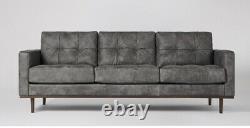 Swoon Berlin Sofa/chair Replacement Seat Cushion Manhattan Grey Leather