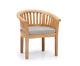 Teak Curved Garden Chair Banana Range Cushion Option Available