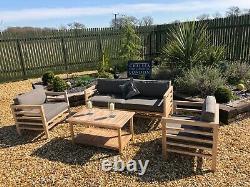 Teak garden furniture sofa set with coffee table