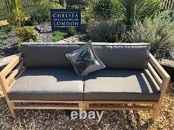 Teak garden furniture sofa set with coffee table