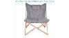 Top Folding Butterfly Chair Grey Fabric Cushion Upholstery Living Room Furniture Modern Butterfly L