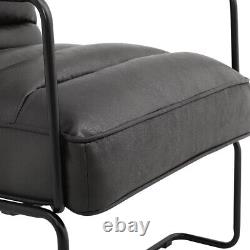 Tufted Velvet/Faux Leather Leisure Armchair Cushion Upholstered Accent Tub Chair