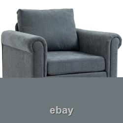 Upholstered Accent Chair for Living Room Vintage Armchair with Rolled Arms