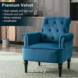 Upholstered Luxury Velvet Armchairs for Living Room Modern Accent Lounge Chair