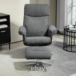 Upholstered Recliner Chair with Footstool with Adjustable Back