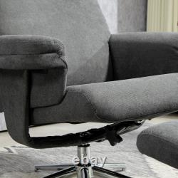 Upholstered Recliner Chair with Footstool with Adjustable Back