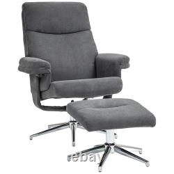 Upholstered Recliner Chair with Footstool with Adjustable Back