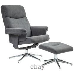 Upholstered Recliner Chair with Footstool with Adjustable Back