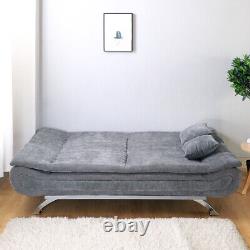Upholstered Sofa Bed Sleeper Recliner Chair Beds 3 Seater Couch Settee Sofabed