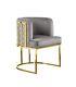 Velvet Cushion Tub Chair With Steel Frame Brushed Chrome Finish Luxury Chair