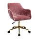Velvet Cushioned Computer Desk Armchair Home Office Chair Lift Swivel Adjustable