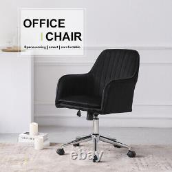 Velvet Home Office Chair Computer Desk Chair Swivel Ergonomic Adjustable Back UK