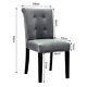 Velvet Kitchen Dining Chair High Back Dinning Room Soft Cushion Chairs Grey Uk