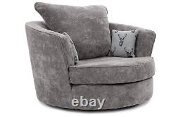 Verona Full Back 7 Seater (3C3) Double Corner Sofa Grey colour