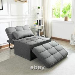 Vonanda Sofa Bed, Convertible Chair 4 in 1 Multi-Function Folding Dark Grey