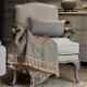 Voyage Maison Florence Stone Oak Chair With Cream Cushions