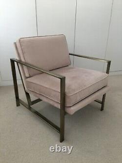 West Elm Dusky, Pinky-Grey Velvet Chair