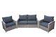 Windsor Luxury Rattan Weave Grey 3 Piece Suite- 2 Arm Chairs And A Sofa