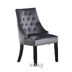 Windsor Velvet Upholstered Dining Chair Set of 2