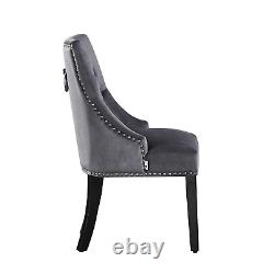 Windsor Velvet Upholstered Dining Chair Set of 2