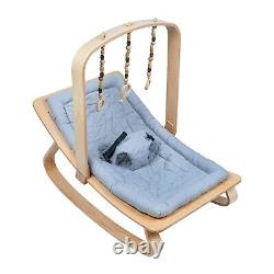 Wooden Baby Bouncer, 3 in 1, Baby Rocker/Gym/Cushion Handmade Chair