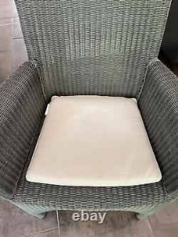 X10 Neptune Montague Lloyd Loom Chair Slate 8 chairs & 2 carvers incl cushions