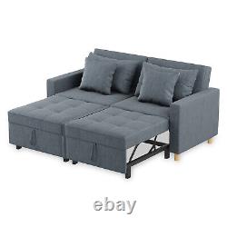 YODOLLA 2-Seater Sofa Bed Convertible Chair Double Sleeper 3-in-1 Pull Out Chair