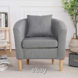 York Premium Fabric Tub Chair Armchair Dining Living Room Reception Dark Grey
