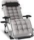 Zero Gravity Chair Recliner Outdoor Reclining Garden Sun Lounger With Headrest&pad
