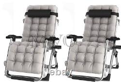 Zero Gravity Chair With Cushion & Cup Holder Garden Pati Folding Reclining Chair