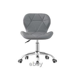 1/2PCS Chaise de bureau d'ordinateur rembourrée, jambes chromées, réglable en hauteur et pivotante
