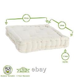 12x Coussins de siège de matelas français en coton de luxe pour chaise de jardin, rayures grises