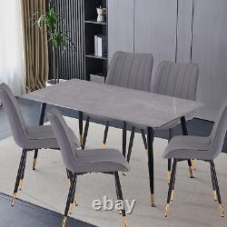 2 x Chaises rembourrées en simili-cuir avec accents pour salle à manger, bureau ou salon